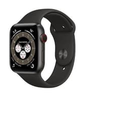 Apple Watch (Series 7) October 2021 - Cellular - 45 mm - Titanium Black - Sport band Black