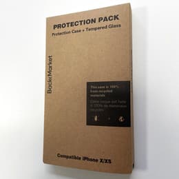 Back Market Case iPhone X/XS and protective screen - Recycled plastic - Black & White