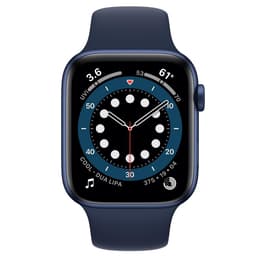Apple Watch (Series 6) September 2020 - Wifi Only - 44 mm - Stainless steel Blue - Sport band Blue