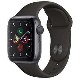 Apple Watch (Series 5) September 2019 - Cellular - 44 mm - Titanium Black - Sport band Black