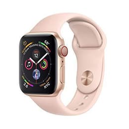 Apple Watch (Series 4) September 2018 - Cellular - 44 mm - Aluminium Rose Gold - Pink Sport Band Pink