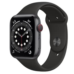 Apple Watch (Series 6) September 2020 - Cellular - 40 mm - Aluminium Black - Sport band Black