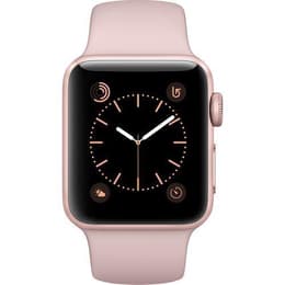 Apple Watch (Series 2) 2016 - Wifi Only - 38 mm - Aluminium Rose Gold - Sport Pink Sand