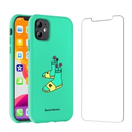 Back Market Case iPhone 11 and protective screen - Recycled plastic - Green