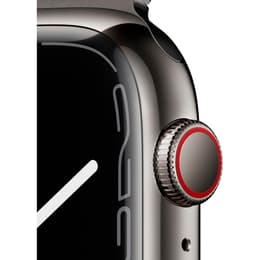 Apple Watch (Series 7) September 2021 - Cellular - 45 mm - Stainless steel Gray - Milanese loop Gray