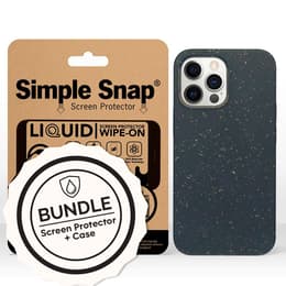iPhone 12/12 Pro case and protective screen - Compostable - Black