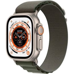 Apple Watch (Ultra) September 2022 - Cellular - 49 mm - Titanium Titanium - Sport loop Green Alpine