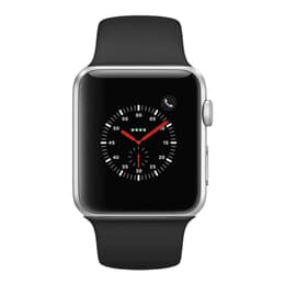 Apple Watch (Series 4) September 2018 - Wifi Only - 40 mm - Aluminium Silver - Sport Band Black