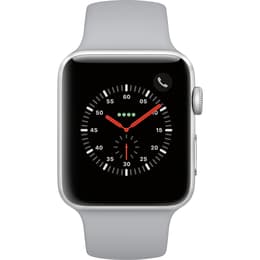 Apple Watch (Series 3) September 2017 - Cellular - 38 mm - Aluminium Silver - Sport Band Fog