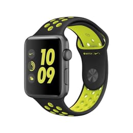Apple Watch (Series 2) 2016 - Wifi Only - 38 mm - Aluminium Space Gray - Nike Sport Black/Green