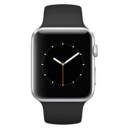 Apple Watch (Series 3) September 2017 - Cellular - 38 mm - Aluminium Silver - Sport Band Black