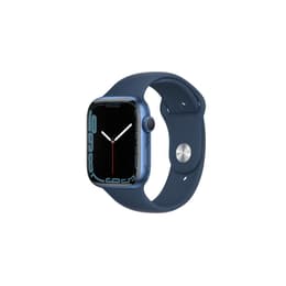 Apple Watch (Series 7) October 2021 - Cellular - 45 mm - Aluminium Blue - Sport band Blue