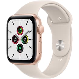 Apple Watch (Series SE) September 2020 - Wifi Only - 44 mm - Aluminium Gold - Sport band Starlight
