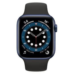 Apple Watch (Series 6) September 2020 - Cellular - 44 mm - Aluminium Blue - Sport Band Black