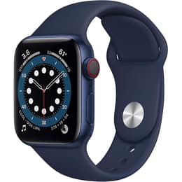 Apple Watch (Series 6) September 2020 - Cellular - 40 mm - Aluminium Blue - Sport Band Deep Navy