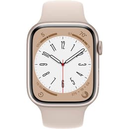 Apple Watch (Series 8) September 2022 - Cellular - 45 mm - Aluminium Beige - Sport band Beige