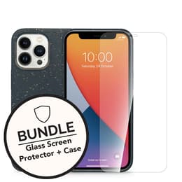 iPhone 12 Pro Max case and protective screen - Compostable - Black