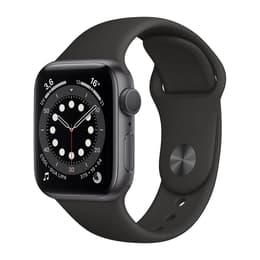 Apple Watch (Series 6) September 2020 - Cellular - 44 mm - Aluminium Black - Sport band Black