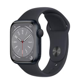 Apple Watch (Series 8) September 2022 - Cellular - 41 mm - Stainless steel Silver - Sport band Silver