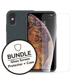 iPhone X/XS case and protective screen - Compostable - Black
