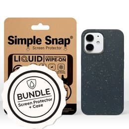 iPhone 12 mini case and protective screen - Compostable - Black