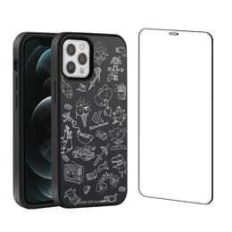 Back Market Case iPhone 12/12 Pro and protective screen - Recycled plastic - Black & White