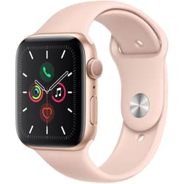 Apple Watch (Series 5) September 2019 - Wifi Only - 44 mm - Aluminium Gold - Sport Band Pink Sand