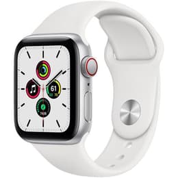 Apple Watch (Series SE) September 2020 - Cellular - 44 mm - Aluminium Silver - Sport band White