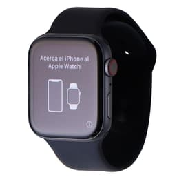 Apple Watch (Series 4) September 2017 - Cellular - 44 mm - Aluminium Space Gray - Sport Band Black