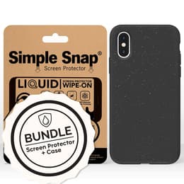 Case iPhone XS Max and protective screen - Compostable - Black
