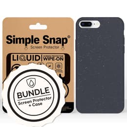 Case iPhone 6 Plus/6S Plus/7 Plus/8 Plus and protective screen - Compostable - Black