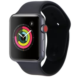 Apple Watch (Series 3) September 2017 - Cellular - 42 mm - Aluminium Space Gray - Sport Band Black