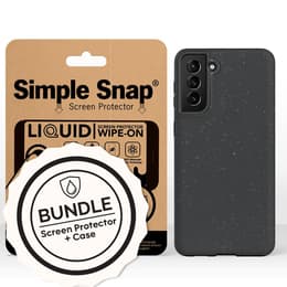 Galaxy S21+ case and liquid protective screen - Compostable - Black
