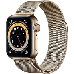 Apple Watch (Series 6) September 2020 - Cellular - 40 mm - Stainless steel Gold - Milanese loop Gold