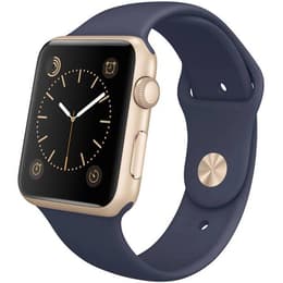 Apple Watch (Series 1) April 2015 - Wifi Only - 42 mm - Aluminium Gold - Sport band Blue