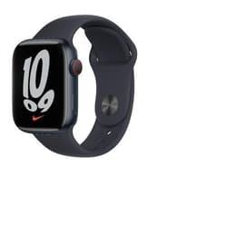Apple Watch (Series 7) October 2021 - Cellular - 45 mm - Aluminium Black - Nike Sport band Black