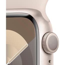 Apple Watch Series 9 (2023) GPS 41 mm - Aluminium Starlight - Sport band Starlight