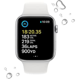 Apple Watch (Series SE) September 2022 - Cellular - 40 - Aluminium Silver - Sport band White