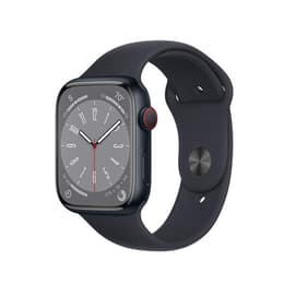 Apple Watch (Series 8) September 2021 - Wifi Only - 41 mm - Aluminium Midnight - Sport band Black