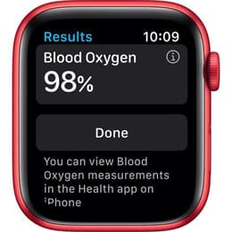 Apple Watch (Series 6) September 2020 - Cellular - 40 mm - Aluminium Red - Sport band Black