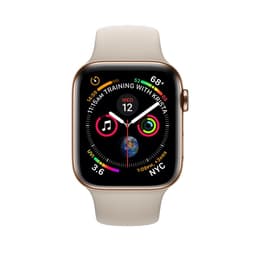 Apple Watch (Series 6) September 2020 - Cellular - 40 mm - Stainless steel Gold - Sport band Gray