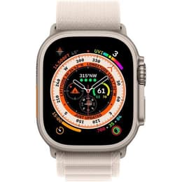 Apple Watch (Ultra) September 2022 - Cellular - 49 mm - Titanium Silver - Sport loop Silver