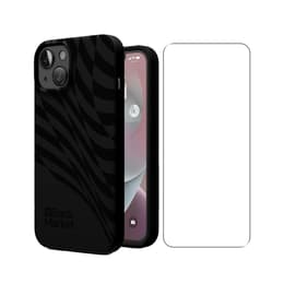 Back Market Case iPhone 14 and protective screen - Natural material - Black Wave