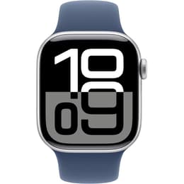 Apple Watch Series 10 (2024) GPS + Cellular 42 mm - Aluminium Silver - Sport band Blue