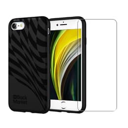 Back Market Case iPhone 7/8/SE 2020/2022 and protective screen - Recycled plastic - Black Wave