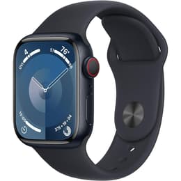 Apple Watch (Series 9) September 2023 - Cellular - 41 - Aluminium Midnight - Sport band Midnight