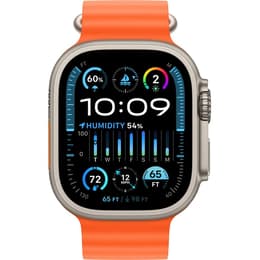Apple Watch Ultra 2 (2023) GPS + Cellular 49 mm - Titanium Natural Titanium - Ocean band Orange