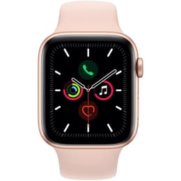 Apple Watch (Series 5) September 2019 - Wifi Only - 44 mm - Aluminium Gold - Sport Band Pink Sand
