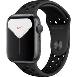 Apple Watch (Series 5) September 2019 - Wifi Only - 44 mm - Aluminium Space Gray - Nike Black Sport Band Black