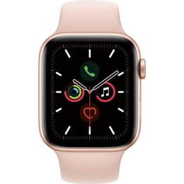 Apple Watch (Series 5) September 2019 - Cellular - 44 mm - Aluminium Gold - Sand Sport Band Pink Sand